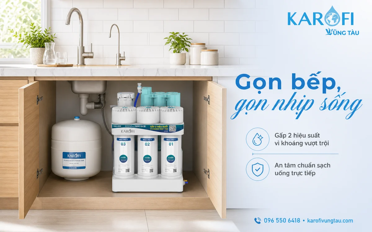 Máy lọc nước RO để gầm Vũng Tàu: tối ưu với U50K