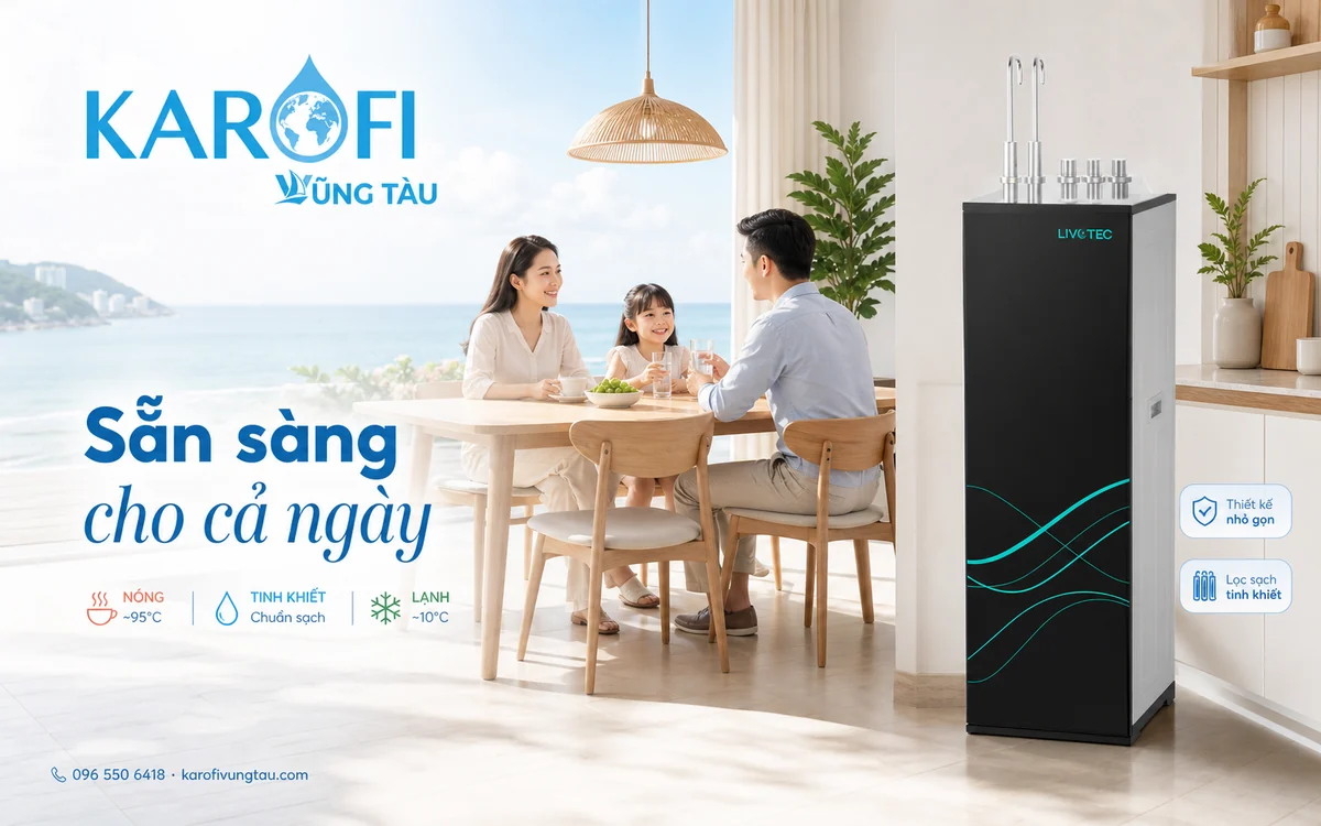 Máy lọc nước nóng lạnh Vũng Tàu: Livotec 612S
