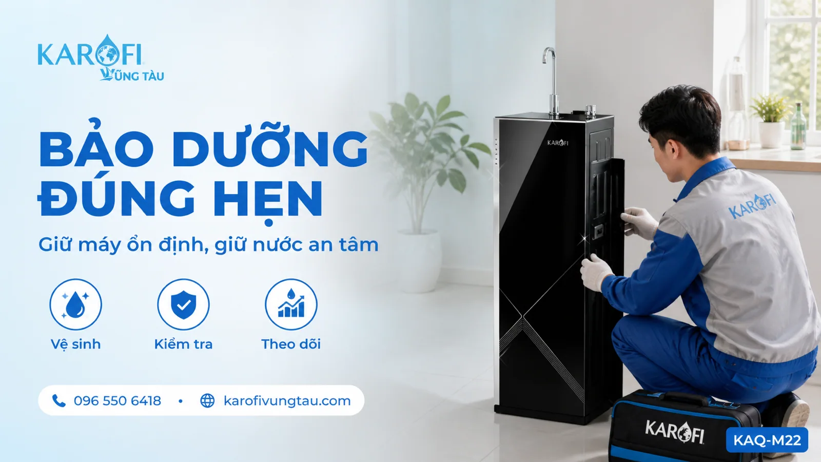Bảo trì máy lọc nước Bà Rịa Vũng Tàu: lịch kiểm tra cần nhớ