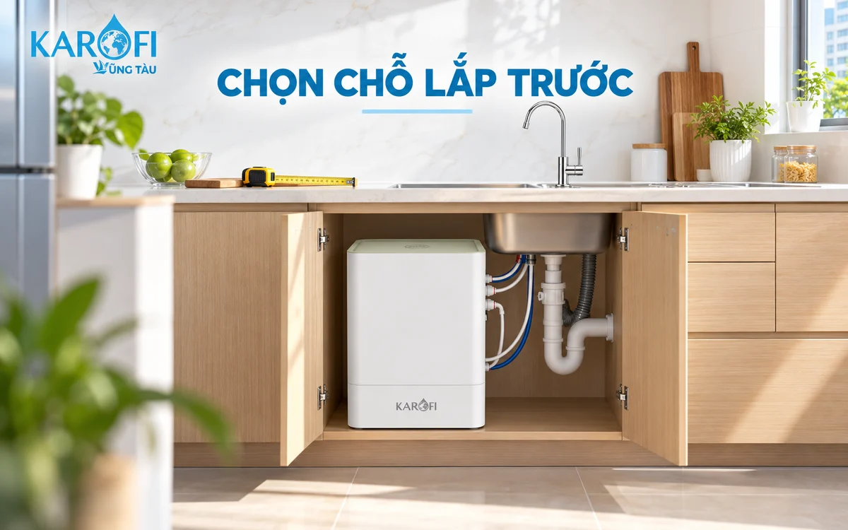 Lắp đặt máy lọc nước Vũng Tàu: chọn vị trí trước khi chốt máy