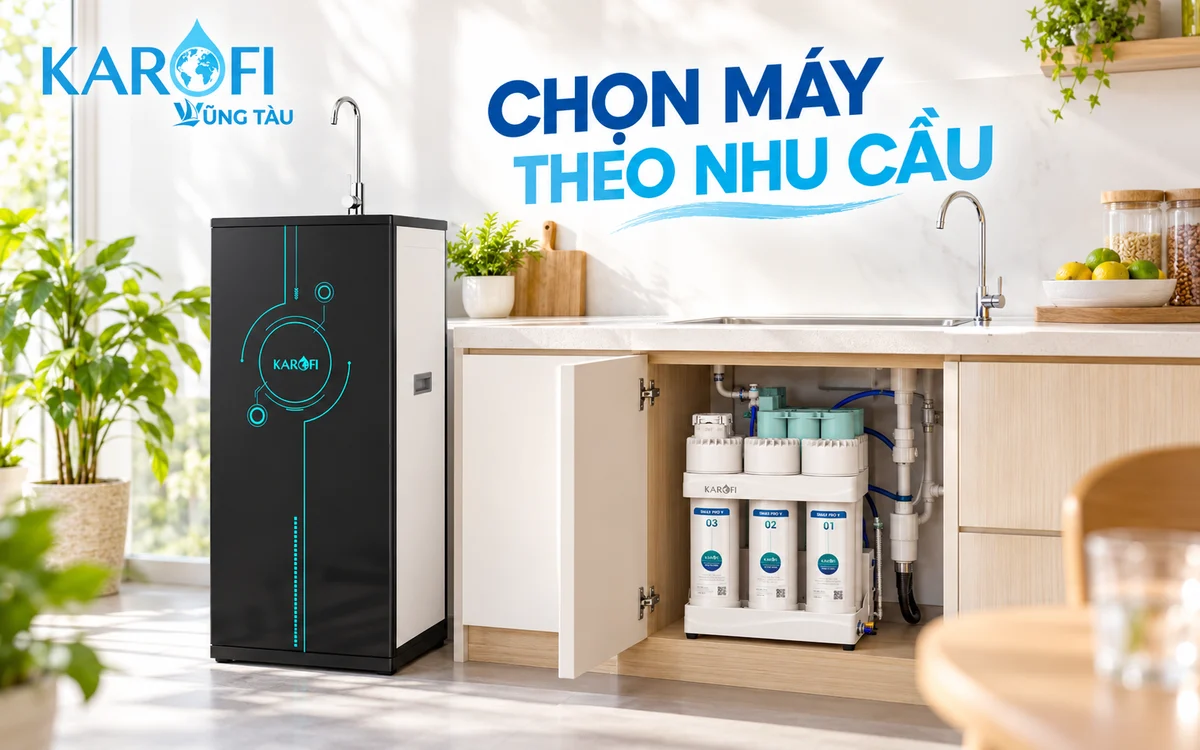 Máy lọc nước Vũng Tàu: chọn máy theo nhu cầu và chỗ lắp